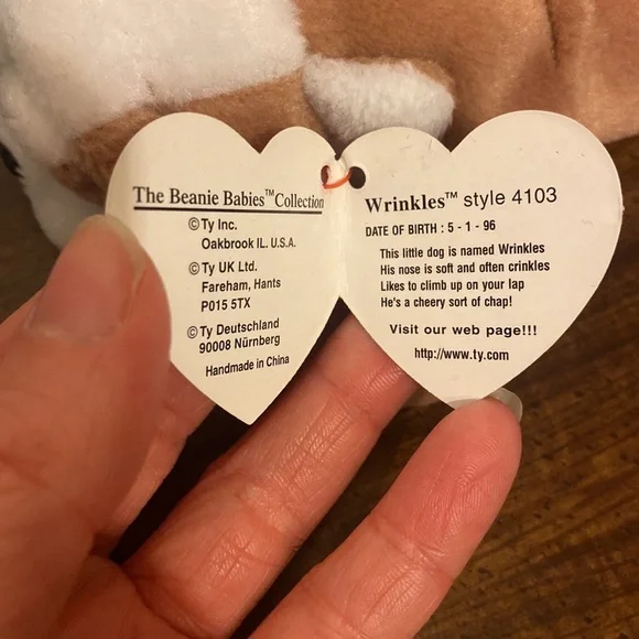 💜 5/$16 💜 Rare NWT 1996 Wrinkles Beanie Baby - Picture 4 of 6
